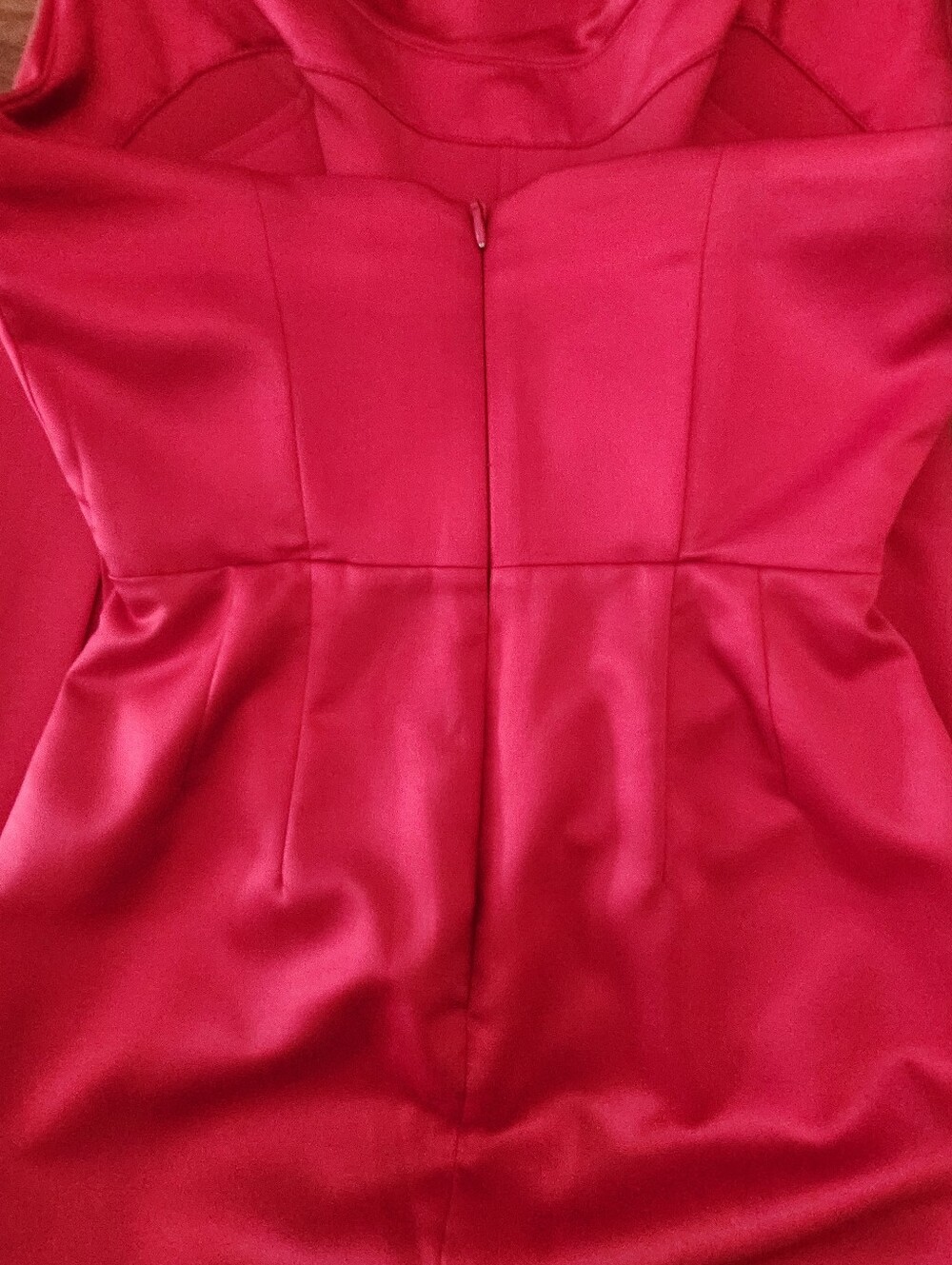 HOUSE OF CB Adrienne Satin Strapless Gown, Scarlet Red, Size M w/ Plus Cups - Picture 8 of 13